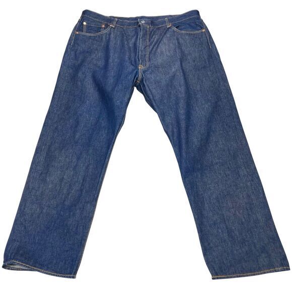 Levi's 501 Jeans Men 44 x 32 Blue Wash Classic Straight Leg Vintage Casual Denim - Picture 3 of 13